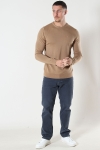 Clean Cut Copenhagen Merino Wool Crew Camel Melange