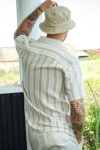 ONLY & SONS Trev Regular SS Structure Stripe Shirt Vintage Khaki