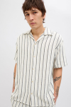 Jack & Jones Coba Stripe Resort Shirt SS Celadon Tint