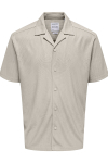 ONLY & SONS Kari Relaxed Plizze Resort SS Shirt Moonstruck