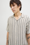 Jack & Jones Enzo Stripe Resort Shirt SS Moonbeam