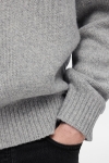 Selected Cody Knit LS Relaxed Crew Neck Light Grey Melange