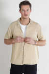 Solid Allan Cuba Linen Shirt Curds & Whey