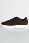 Selected David Chunky Suede Leather Sneaker Chocolate Brown