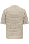 ONLY & SONS Grayson SS Chocket Knit Polo Silver Lining