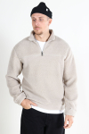 ONLY & SONS Remy Teddy Half Zip Silver Lining