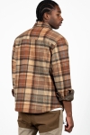 Fat Moose Nathan Cotton Check Overshirt Rust Orange Check