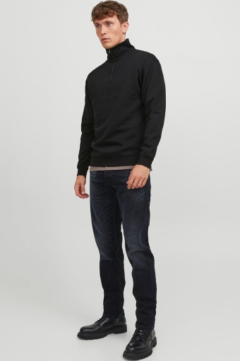 Bradley Sweat Half Zip Black