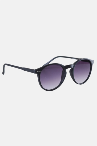 Fashion 1380 Panto Black Rubber Solbrille Grey Gradient