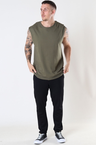 Open Edge Sleeveless Tee Olive