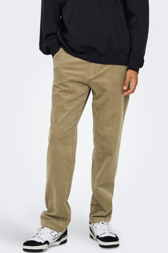 Edge Straight Fit Corduroy Pants Chinchilla