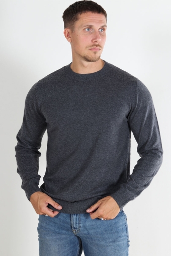 Carter Knit Crew Neck Dark Grey Melange