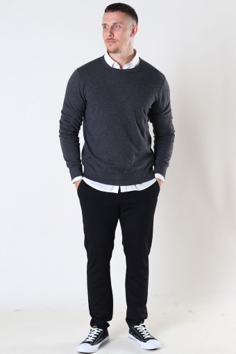 EMIL KNIT CREW NECK Dark Grey Melange