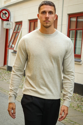 Carter Knit Crew Neck Oatmeal