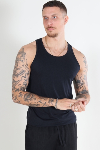 Theo Regular Bamboo 2 Pack Tank Top Black