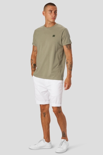 Basic Organic Tee Dusty Green Melangé