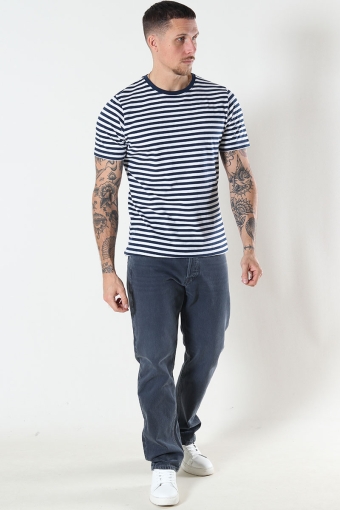 T-skjorte Striped Navy/White