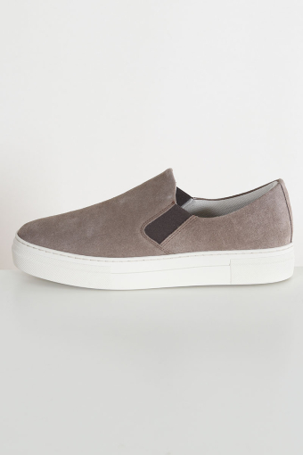 David Chunky Suede Slip On Sneaker Greige