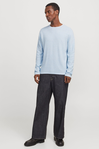 George Knit Crew Neck Chambray Blue