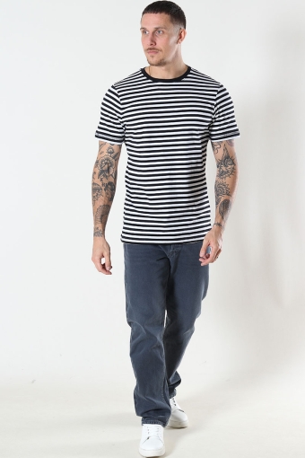 T-skjorte Striped Black/White