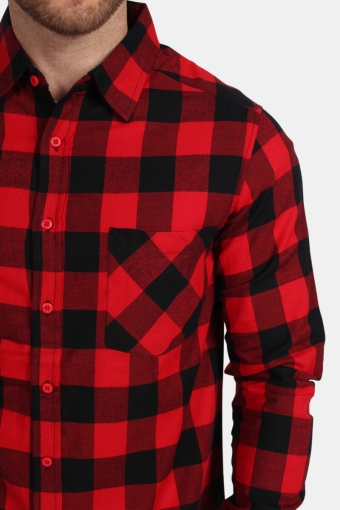 Checked Flanell Skjorte Red/Black