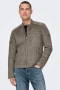 ONLY & SONS Gus Faux Suede Racer Jacket Falcon