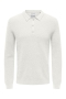 ONLY & SONS Phil Rib LS Polo Knit Cloud Dancer